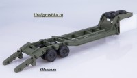 Коллекционная масштабная модель 1:43 Двухосный полуприцеп-танковоз ЧМЗАП-5247Г серо-зеленый (Автоистория)